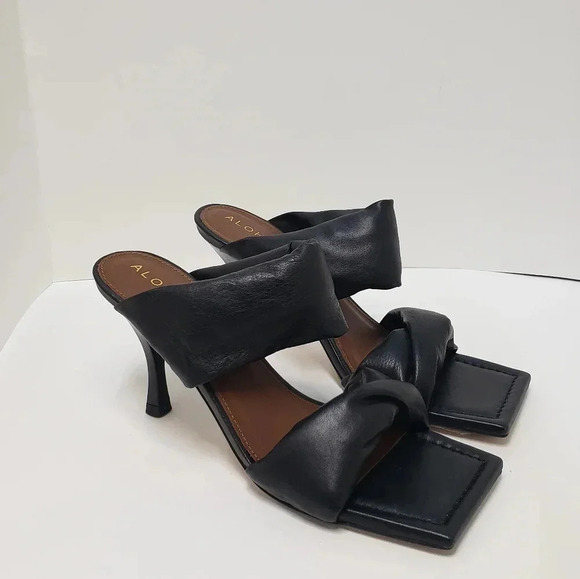 Alohas Black Double Strap Sandals - Picture 2 of 13